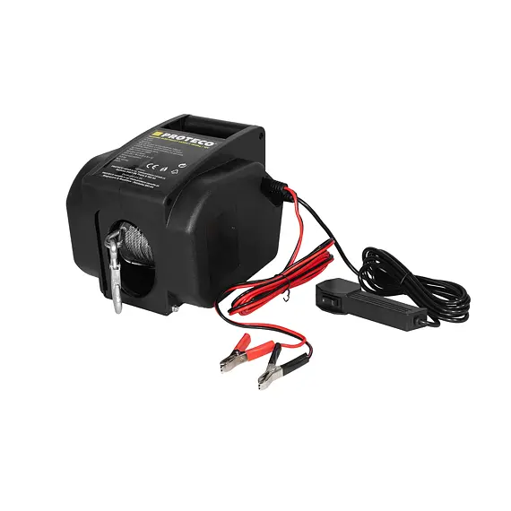 PROTECO naviják lanový 12V, nosnost 900kg, lano 9,14m, 51.09-NLE-1800-12