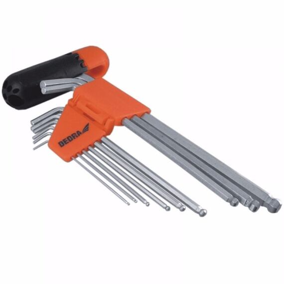 DEDRA imbusy s guličkou sada 9ks, palcové, CrV 0653C