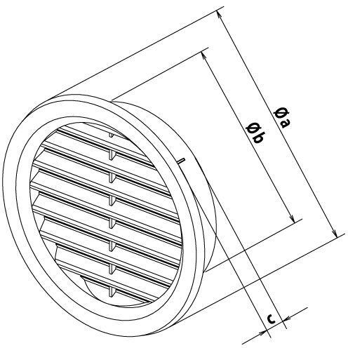 HACO mriežka vetracia 150mm so sieťovinou PH biela 413175