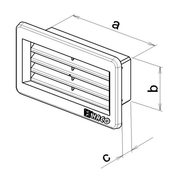 HACO mriežka vetracia 110*55mm biela 413610
