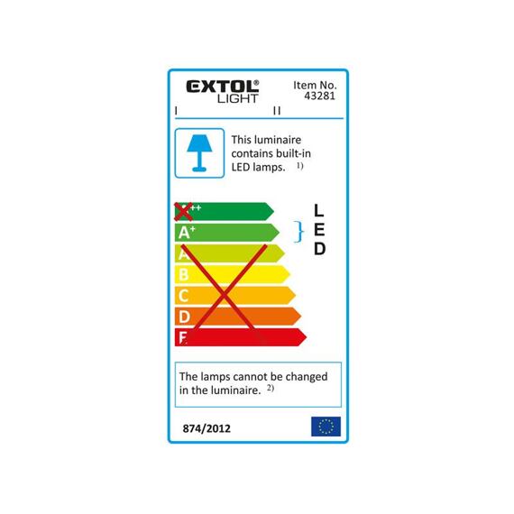 EXTOL Light LED reflektor 2*800lm se stojanem 125cm 43281