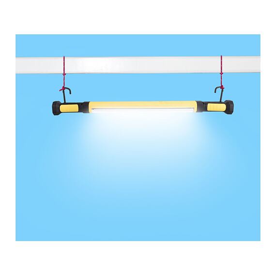 EXTOL LIGHT lampa montážna 75cm, 1200lm, rotačná a kĺbová, 6*AA, magnety 43157