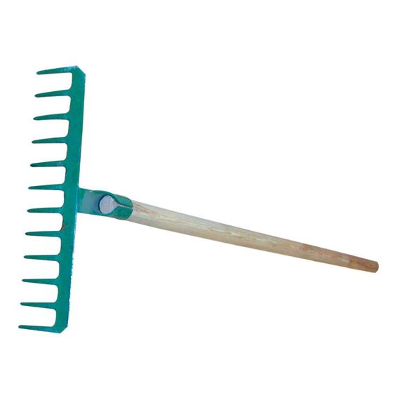 hrábě ocelové 12 zubů, šířka 29cm s násadou 140cm 5180210