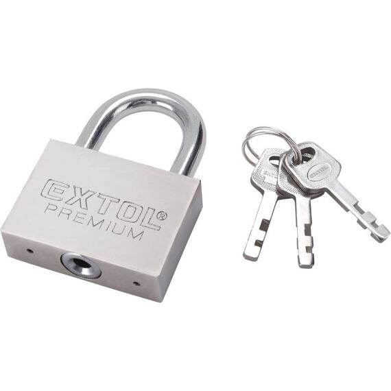 EXTOL Premium zámok visiaci kovový 30mm, 3 kľúče, 8857403