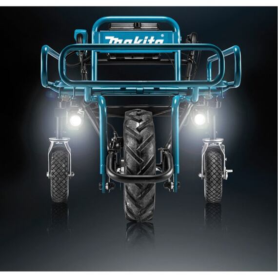 MAKITA DCU180Z aku přepravní kolečko, 18V bez baterie, max.130kg, 0-1,5/3,5km/hod, bez korby a koše