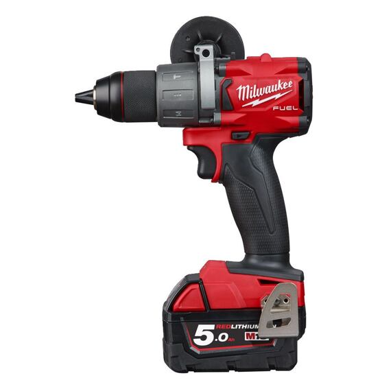 MILWAUKEE M18 FPD2-502X bezuhlíková aku vrtačka příklepová 18V/2*5Ah, 135Nm, délka 175mm