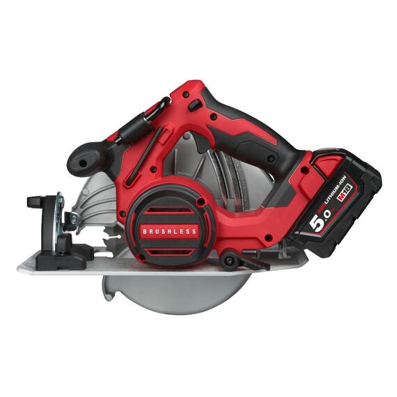 MILWAUKEE M18 BLCS66-502X aku okružní bezuhlíková pila 18V/2*5Ah, prořez 66mm 4933464590