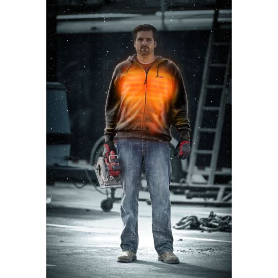 MILWAUKEE M12 HHGREY3-201 (M) vyhřívaná mikina 12V/2Ah