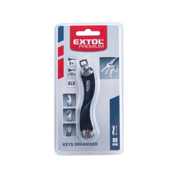 EXTOL Premium organizer na klíče až pro 8 klíčů, karabinka+otvírák na lahve 8857000