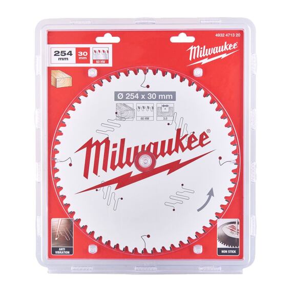 MILWAUKEE 4932471320 pilový kotouč 254*30mm*3,0mm, 60Z ATB NEG