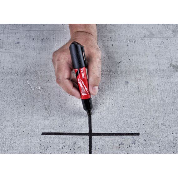 MILWAUKEE 4932471554 značkovač INKZALL "L" černý, sada 3ks, rychleschnoucí, beton+dřevo+kov+plast