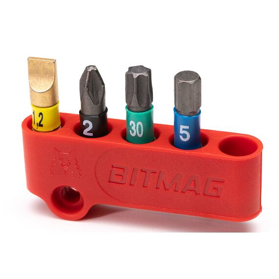 BITMAG držiak bitov k aku vŕtačkám MAGNETIC, composite, červený