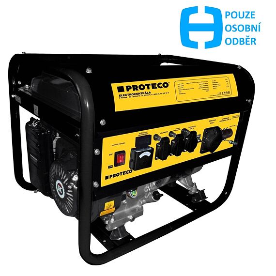 PROTECO elektrocentrála 3-fázová 5500/3300W, AVR, 1*400V, 3x230V + 1*12V DC, 51.08-G3-5500