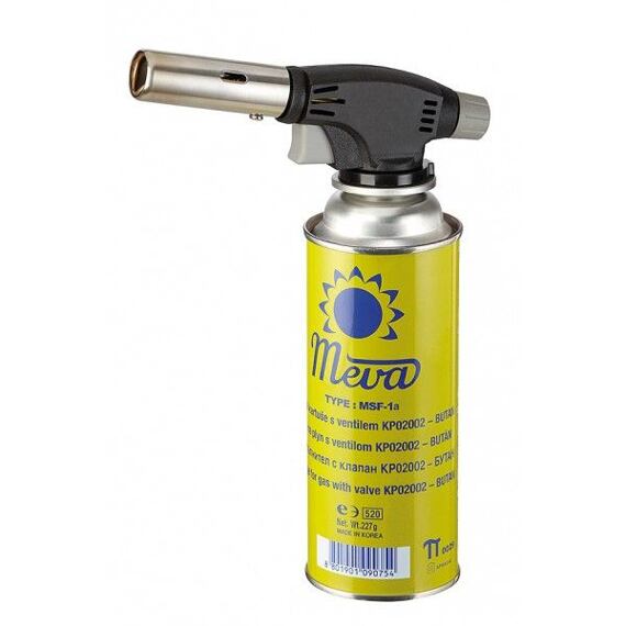 MEVA KP18004 UNI horák piezo + 4ks kartúš KP02002, spotreba 120g/hod