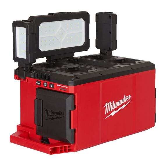 MILWAUKEE M18 POALC-0 lampa PACKOUT 3 otočné hlavy, 18V/230V, 3000/1500/1000lm, bez aku