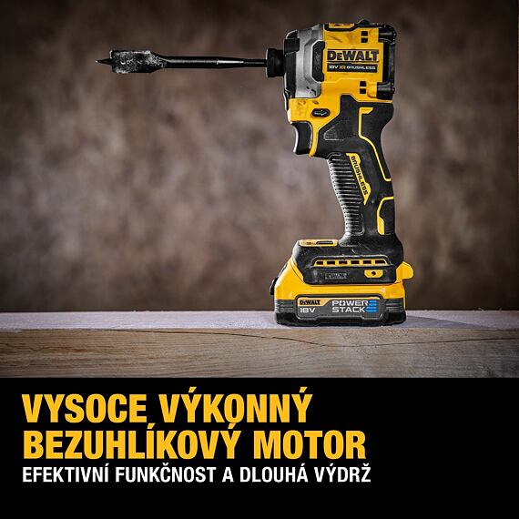 DeWalt DCF850E2T aku rázový uťahovák 18V/2*1,7Ah, 205Nm, 1/4",  POWERSTACK, TSTAK