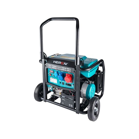 HERON elektrocentrála 8200W (400V), 6500W (230V), motor 17HP, elektrostart, 8896147