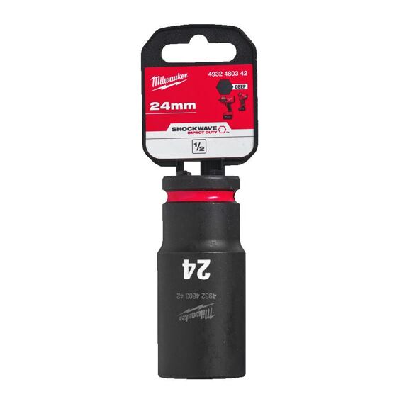 MILWAUKEE 4932480342 hlavice nástrčná průmyslová prodloužená 1/2", 24mm