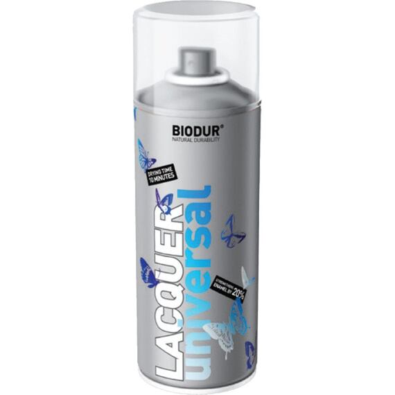 BIODUR lak bezfarebný lesklý sprej 400ml