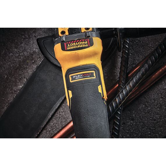 DeWalt DCG409NT aku úhlová bruska 18V/54V FLEXVOLT ADVANTAGE, 125mm, bez baterie, TSTAK