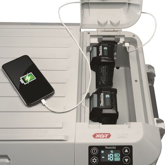 MAKITA CW002GZ aku termobox 50l, XGT 40V, auto 12/24V, chl. -18°-+10°, ohrev 30°-60°C, bez batérie