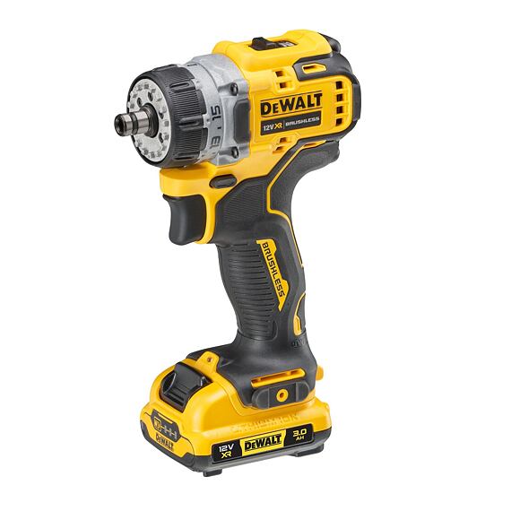 DeWalt DCD703L2T aku vŕtačka s výmennými hlavami 12V/2*3Ah, 57Nm, 0-425/1500 ot./min, TSTAK kufrík