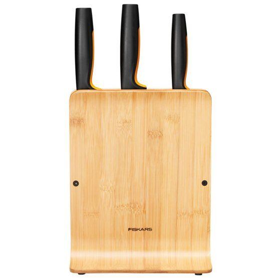 FISKARS 1057553 set nožů 3ks, Functional Form v dřevěném bloku