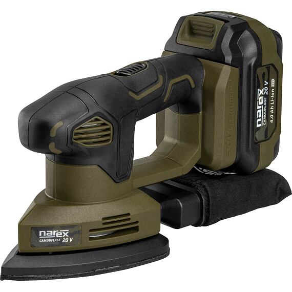 NAREX Camouflage CBD 140 Basic Box aku vibračná brúska 20V, 135*93mm, rozkmit 2,2mm, bez batérie