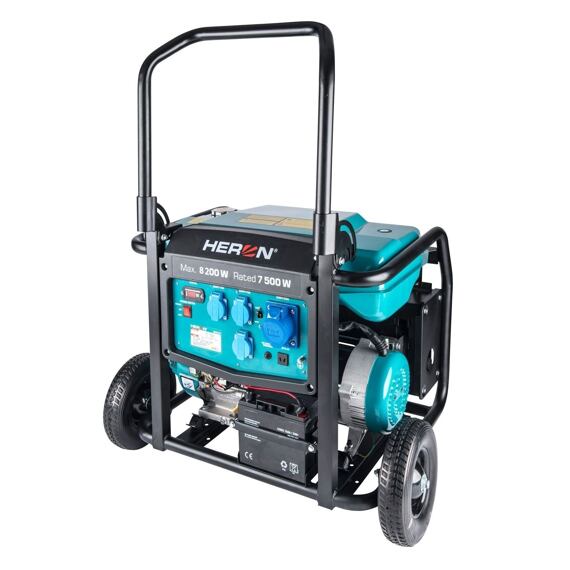 HERON elektrocentrála 8200W (230V), 3*16A + 1* 32A, AVR, motor 17HP, elektrostart, 8896145