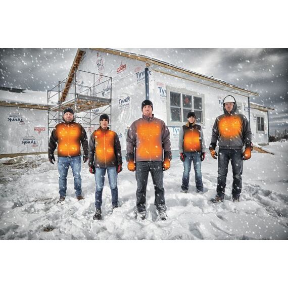 MILWAUKEE M12 HJGREY4-0 (XXL) vyhrievaná bunda, TOUGHSHELL materiál, držiak aku batérie, sivá