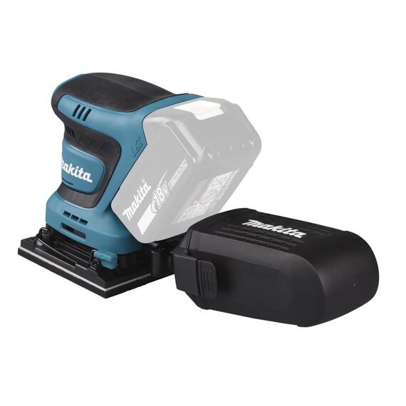 MAKITA DBO480Z aku vibrační bruska LXT 18V, 114*102mm, suchý zip, 11000/14000 ot./min.