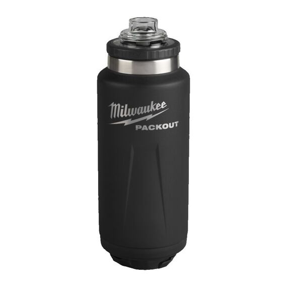 MILWAUKEE 4932493468 termoláhev PACKOUT 1065ml, dvoustěnná vakuová izolace, kompatibilní víčko,černá