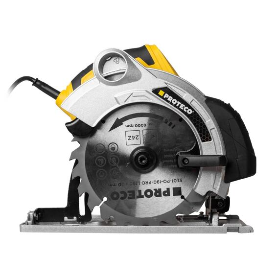 PROTECO pila okružní 1600W PROFI, prořez 65mm, kotouč 190mm, LASER, 51.01-PO-190-PRO
