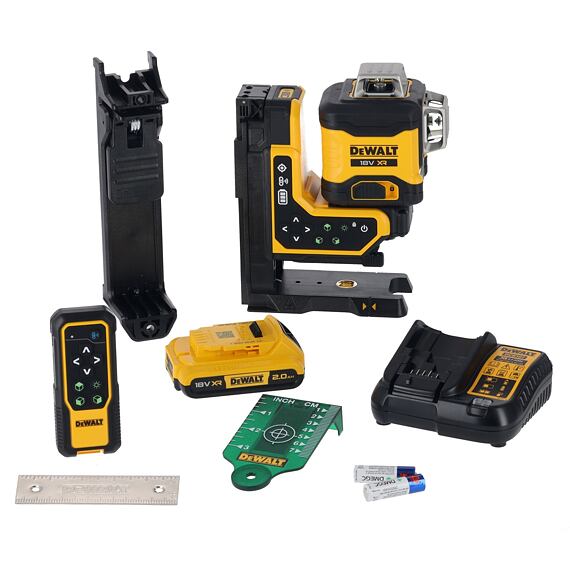 DeWalt DCLE34035D1 laser samonivelační 18V/2Ah XR, zelený, 3*360°, dálkové ovládání, TSTAK