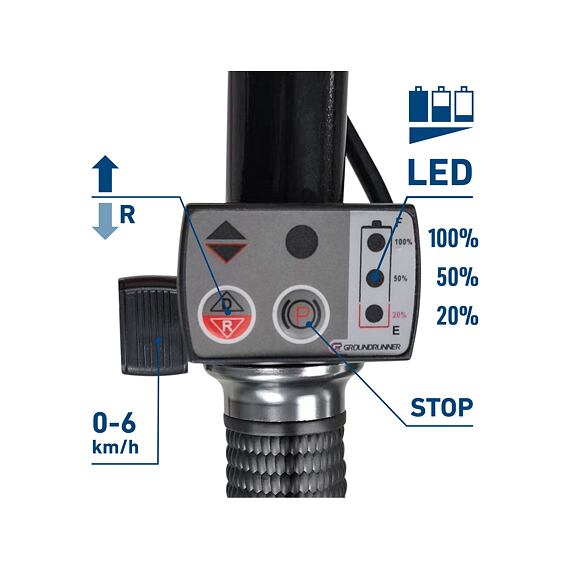 EXTOL Craft aku kolečko 24V/12Ah, 500W, rychlost 0-6 km/h, dojezd cca 7h, korba 80l 402600
