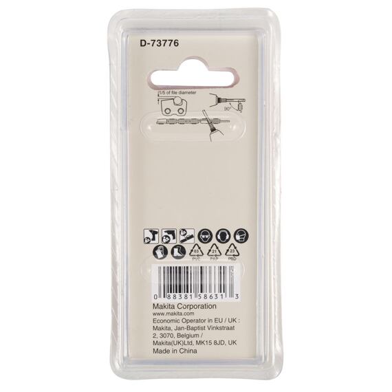 MAKITA D-73776 pilník kulatý průměr 5,2mm pro broušení řetězu upnutí 1/4" 6-ti hran do vrtačky