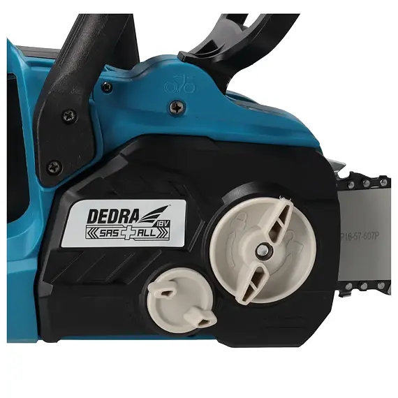 DEDRA aku řetězová bezuhlíková pila 40cm, 2*18V bez baterie, SAS+ALL DED7195V