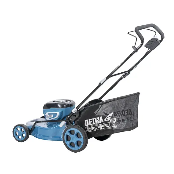 DEDRA aku sekačka 2*18V/5Ah, 46cm, bezuhlíkový motor, koš 65l, prostor pro 4baterie, DED6997X-2A5
