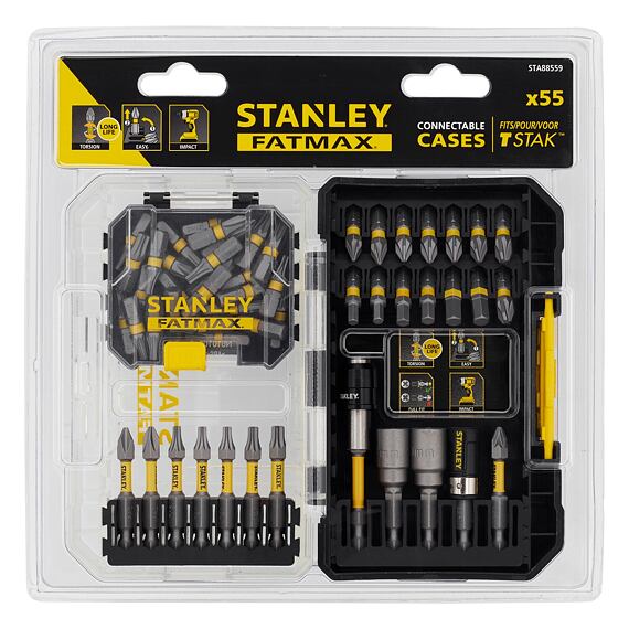 Stanley STA88559 sada bitů 55-dílná s magnetickým Screwlock systémem, PH pouzdro