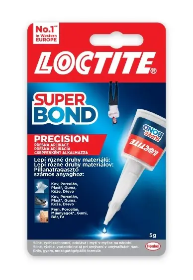 LOCTITE Super Bond Precision - 5g (keramika, plast, guma, kůže, dřevo), ne pro PP, PE a jemná kůže