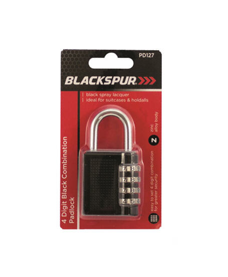 BLACKSPUR zámek visací se 4-místným kódem, 77159