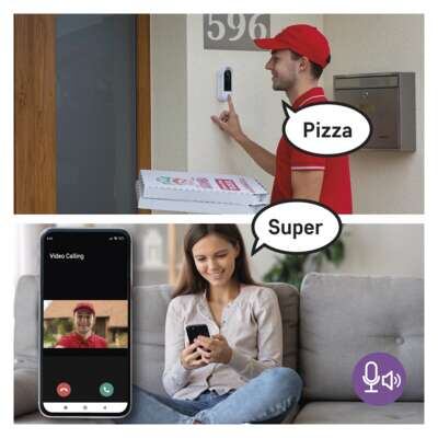 EMOS GoSmart Domovní bezdrátový bateriový videozvonek IP-15S s WiFi, H4032
