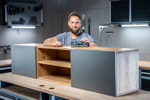 WOLFCRAFT přípravek na montáž excentrických nábytkových spojek, 080-4665000