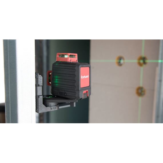 FORTUM laser 2D liniový křížový, ZELENÝ, aku 3V/5,2Ah, samonivelační 4780214