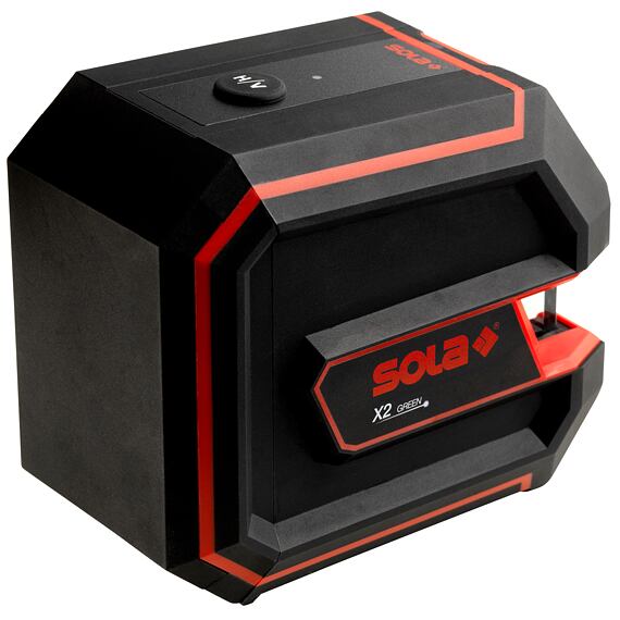 SOLA X2 GREEN křížový laser ZELENÝ REAL GREEN, samonivelace, dosah 30m, s přijímačem 80m