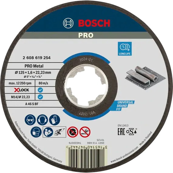 BOSCH 2608619254 řezný kotouč 125*1,6*22,2mm, XLOCK, ocel