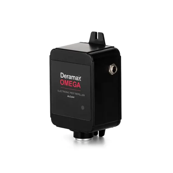 DERAMAX Omega Ultrazvukový plašič kun a hlodavců II. generace s ALCsim, simuluje útok dravců, 450m2