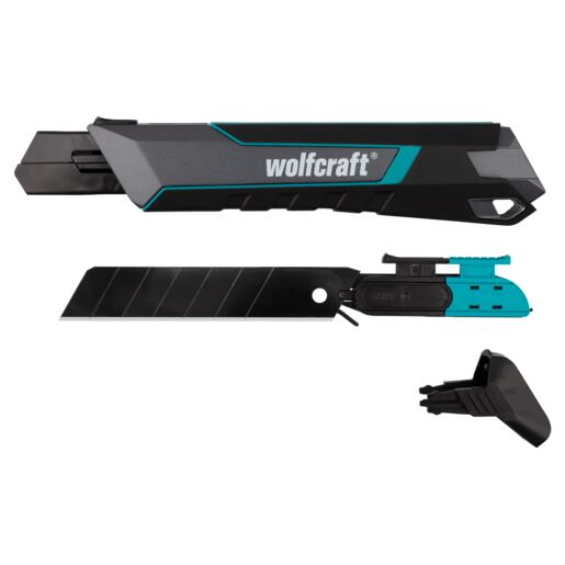 WOLFCRAFT nůž s ulamovací čepelí 25mm, zasouvací, PRO SAFETY, 4291000