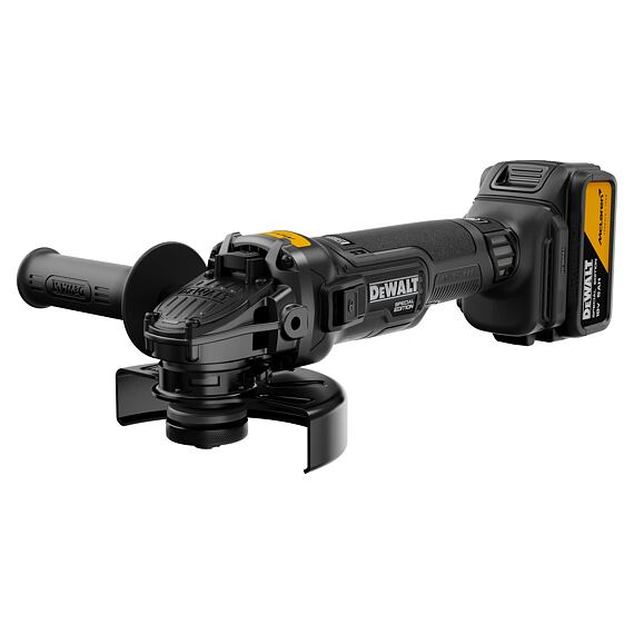 DeWalt DCG45MP2T aku bezuhlíková úhlová bruska 125mm, 18V/2*5Ah, kufr, edice McLaren F1