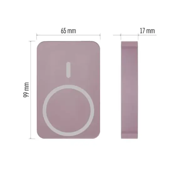 EMOS B0551S Powerbanka EMOS WI 1046, 10 000 mAh, 20 W+Wireless, lososová